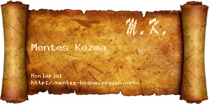 Mentes Kozma névjegykártya